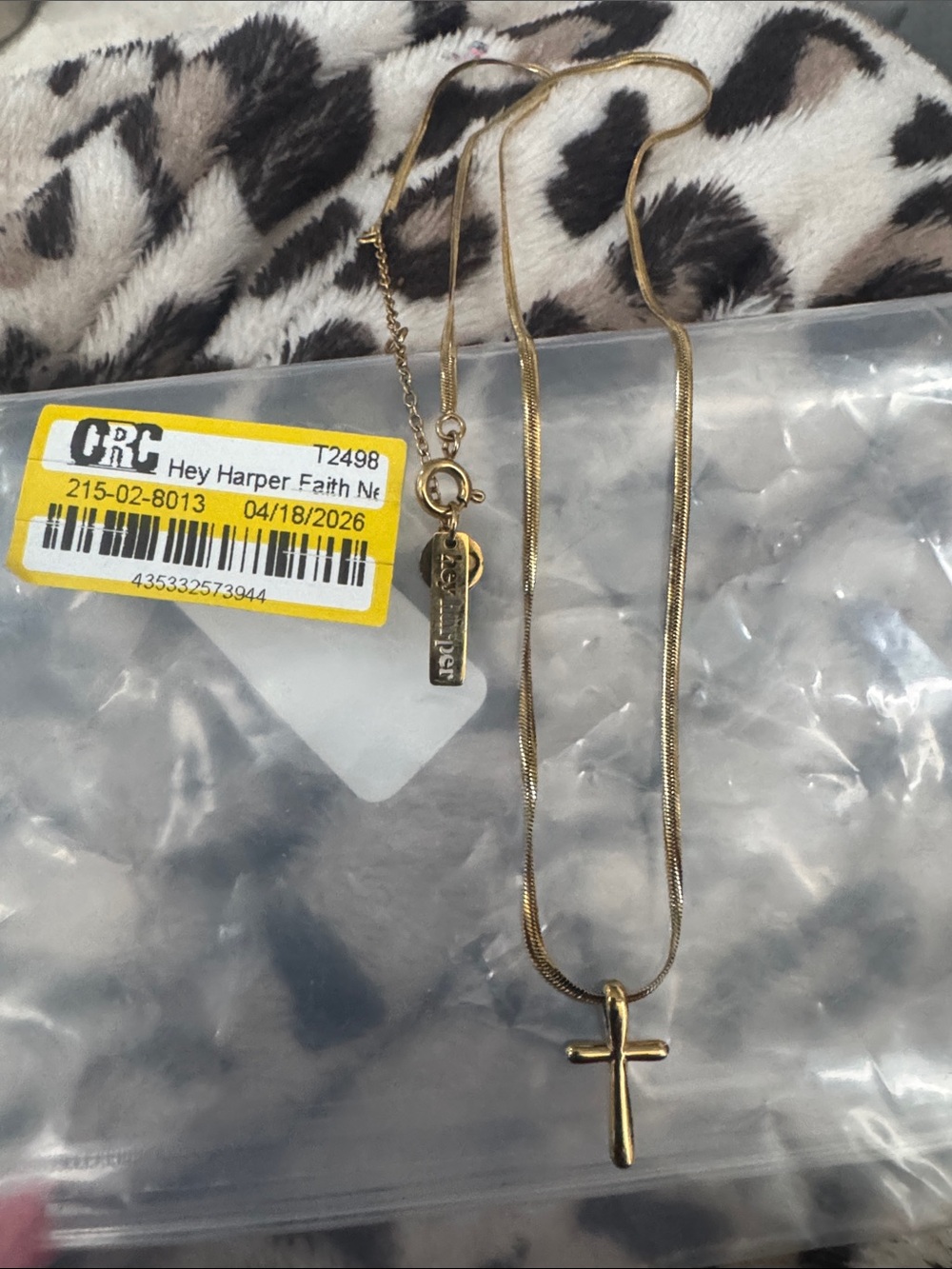 Hey Harper Faith Gold Cross Pendant Necklace